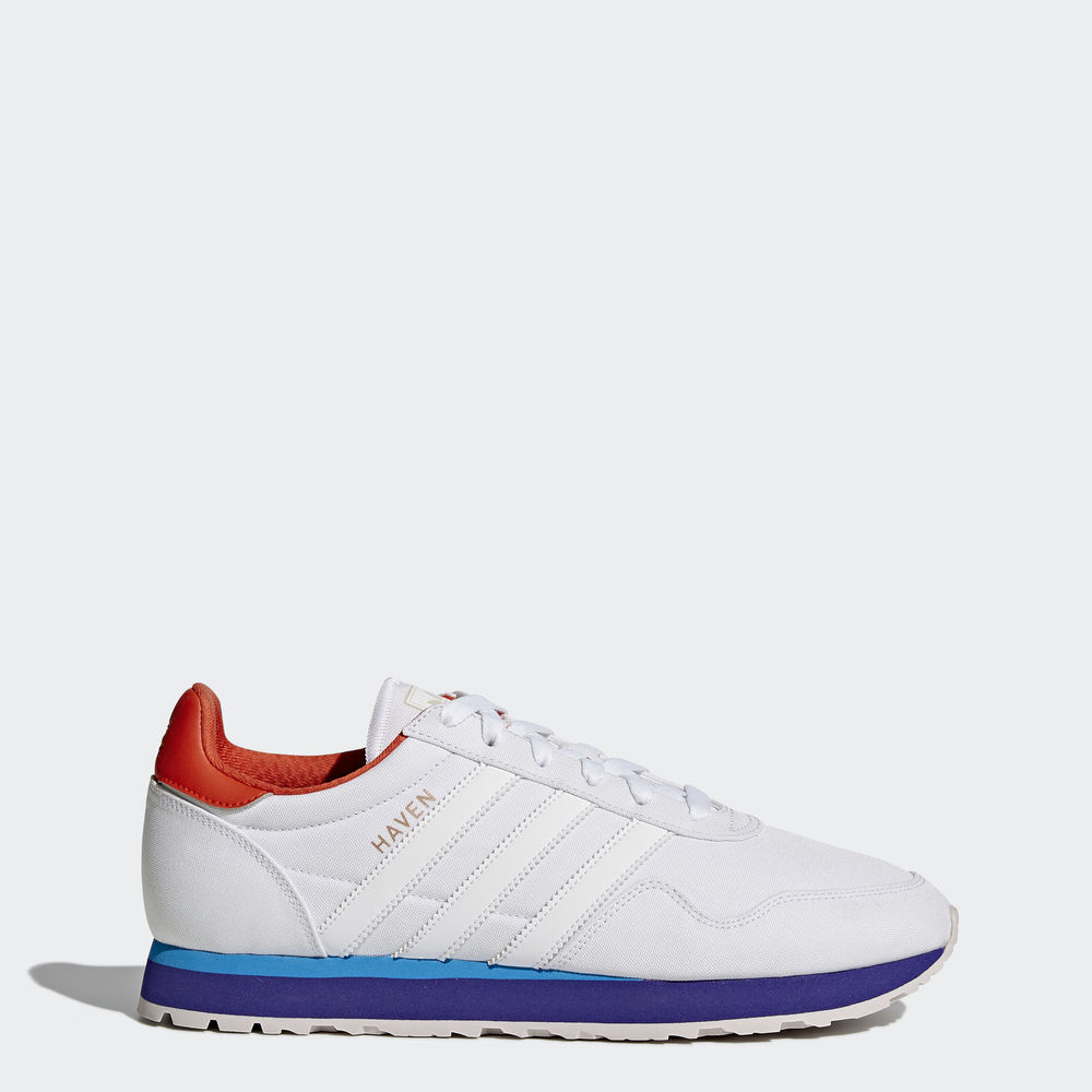 Adidas Haven - Originals ανδρικα - Ασπρα/Ασπρα/Πορτοκαλι,Μέγεθος: EU 36 – 54 2/3 (678FKSUJ)